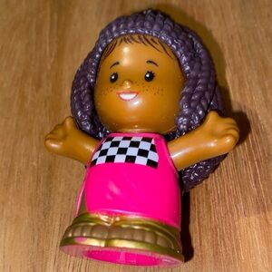 Fisher Price Little People Barbie Race Car Driver African American Girl Figure